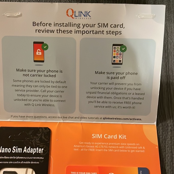 π«‘π²π«‘β’ QLink x Sim Card + adjuster β’ π²π«‘π² - Picture 6 of 9